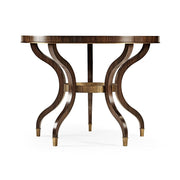 Jonathan Charles Round Dark Santos & Brass Centre Table