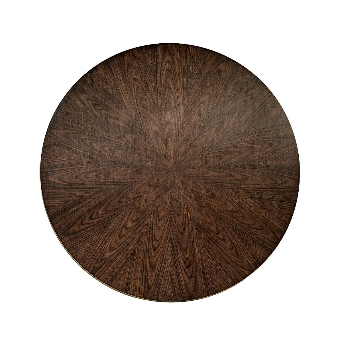 Jonathan Charles Round Dark Santos & Brass Centre Table