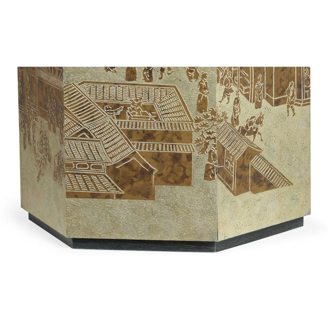 Jonathan Charles Round Centre Table Chinoiserie Style