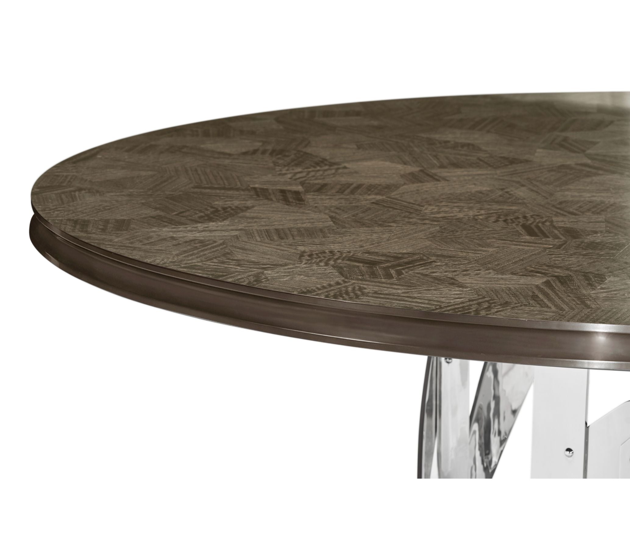 Jonathan Charles Round Dining Table in Grey Eucalyptus - Large