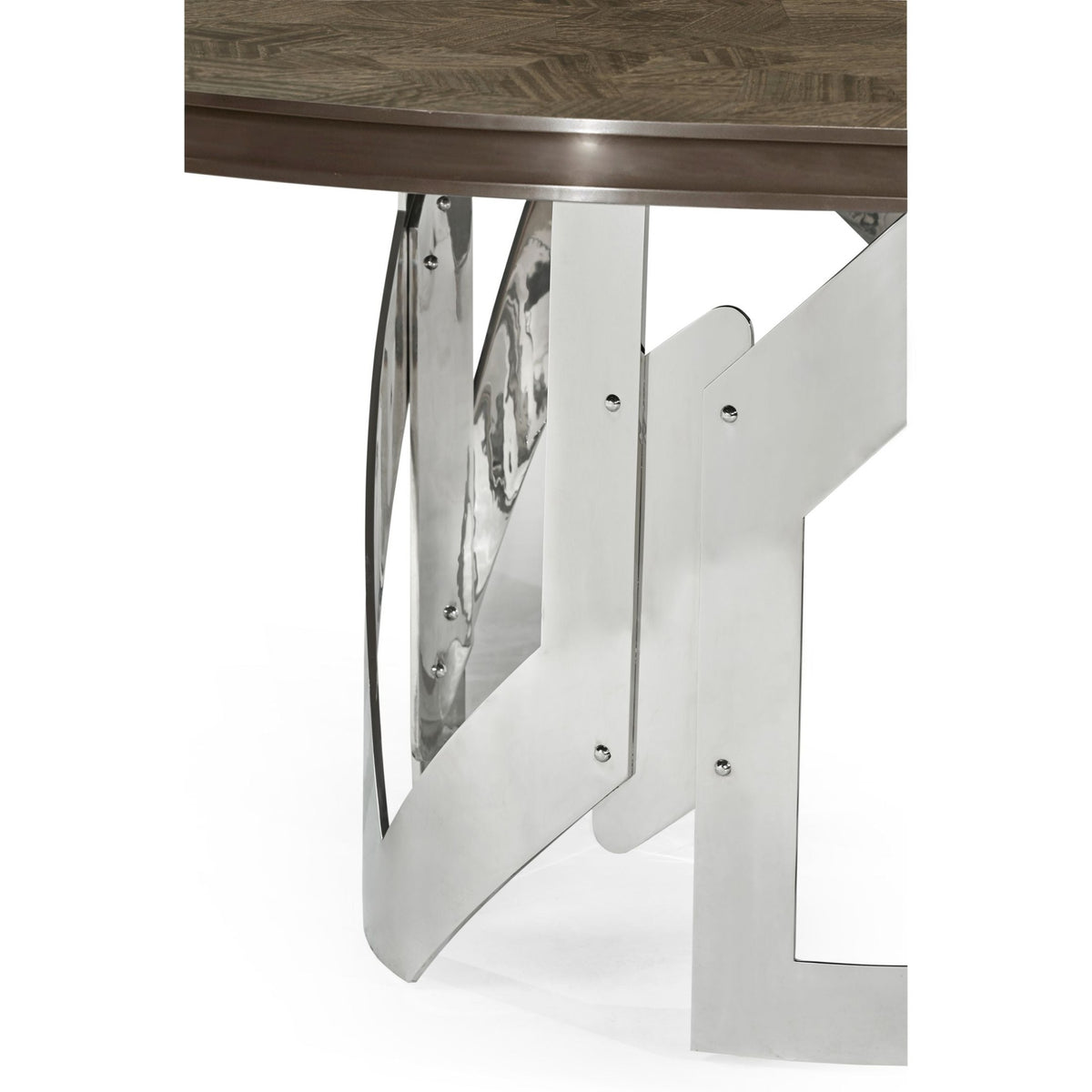 Jonathan Charles Round Dining Table in Grey Eucalyptus - Large