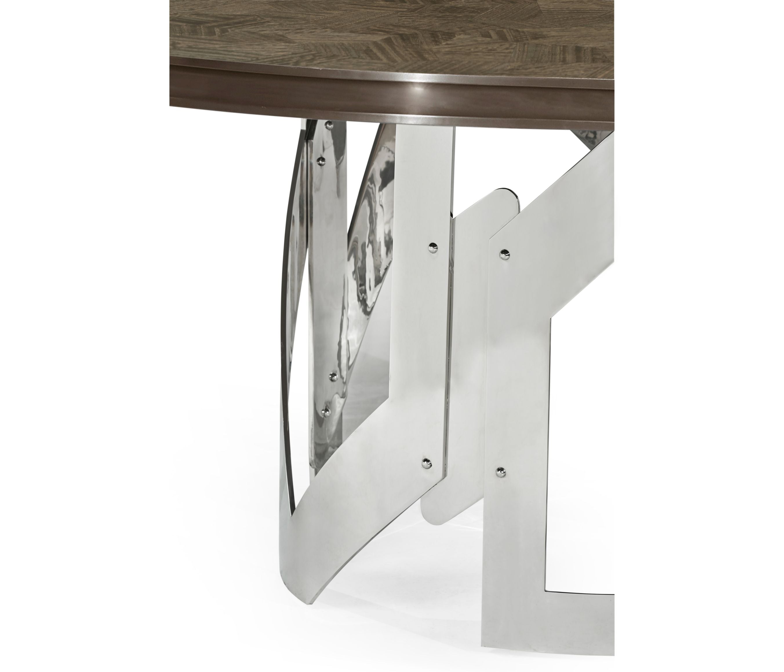 Jonathan Charles Round Dining Table in Grey Eucalyptus - Large