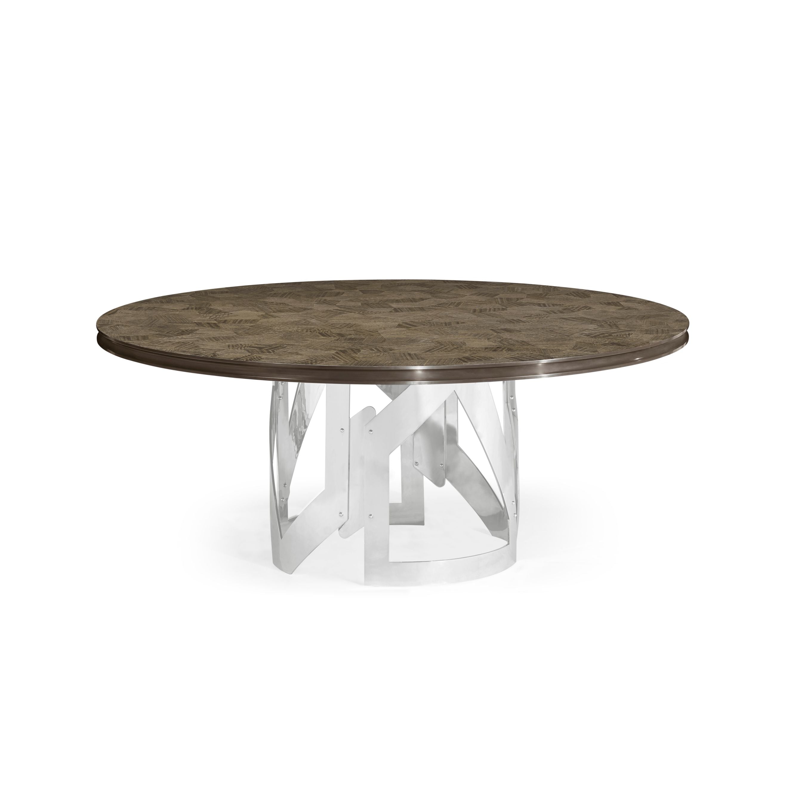 Jonathan Charles Round Dining Table in Grey Eucalyptus - Large