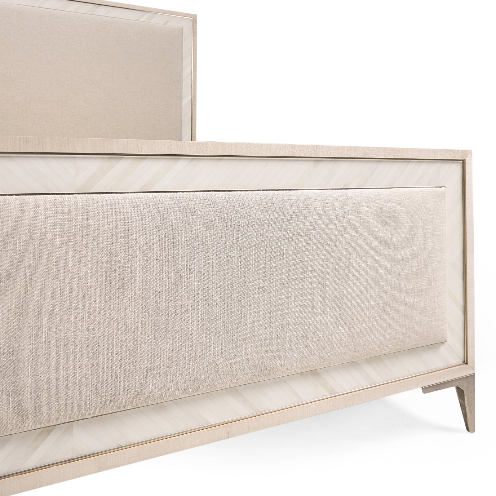 Jonathan Charles Tideline Bone & Linen Upholstered UK Super King Bed
