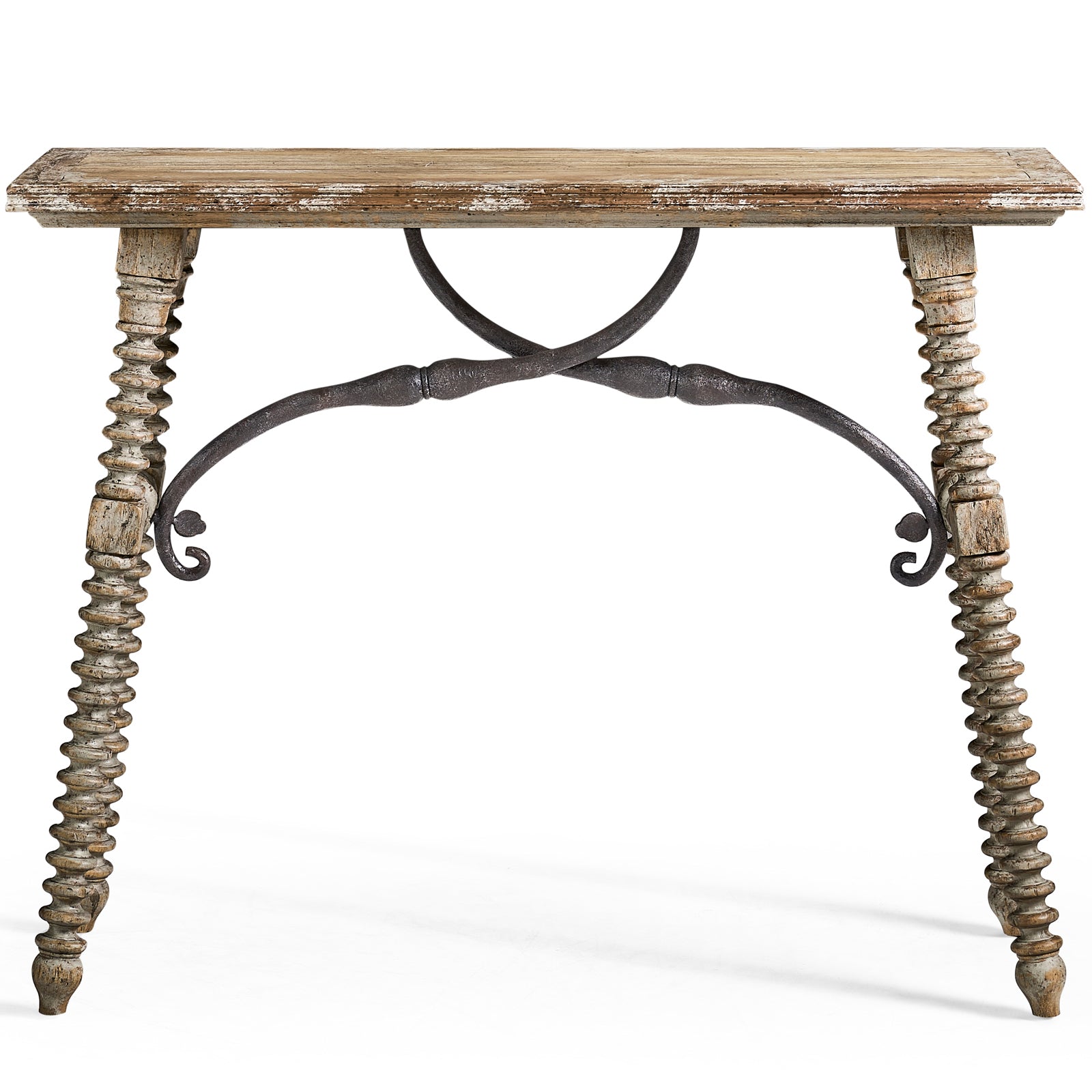 Jonathan Charles Caldera Console Table with Turned Legs