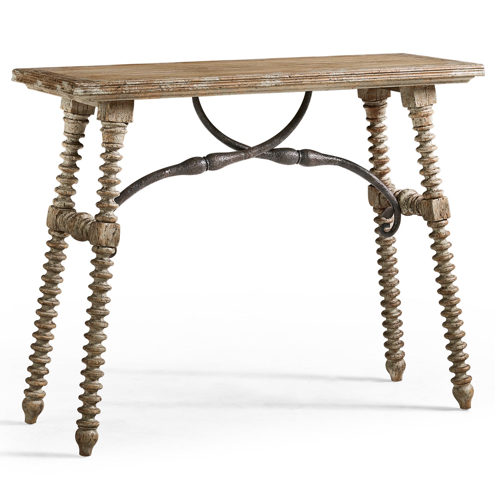 Jonathan Charles Caldera Console Table with Turned Legs
