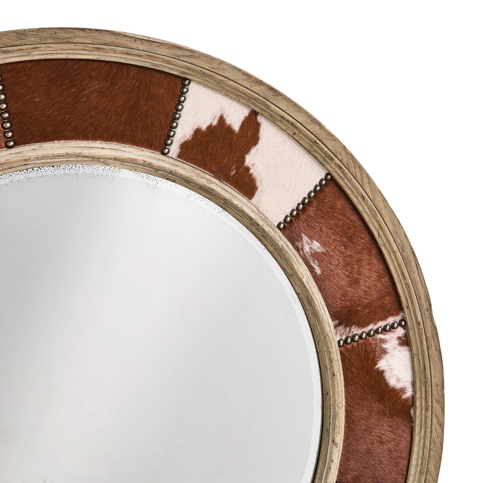 Jonathan Charles Sagehill Round Hide Mirror