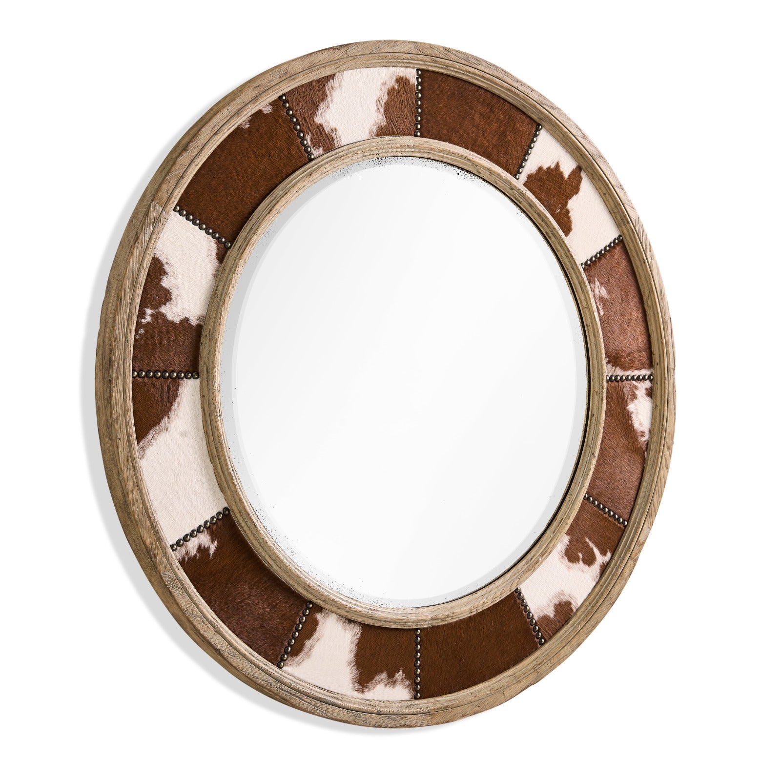 Jonathan Charles Sagehill Round Hide Mirror