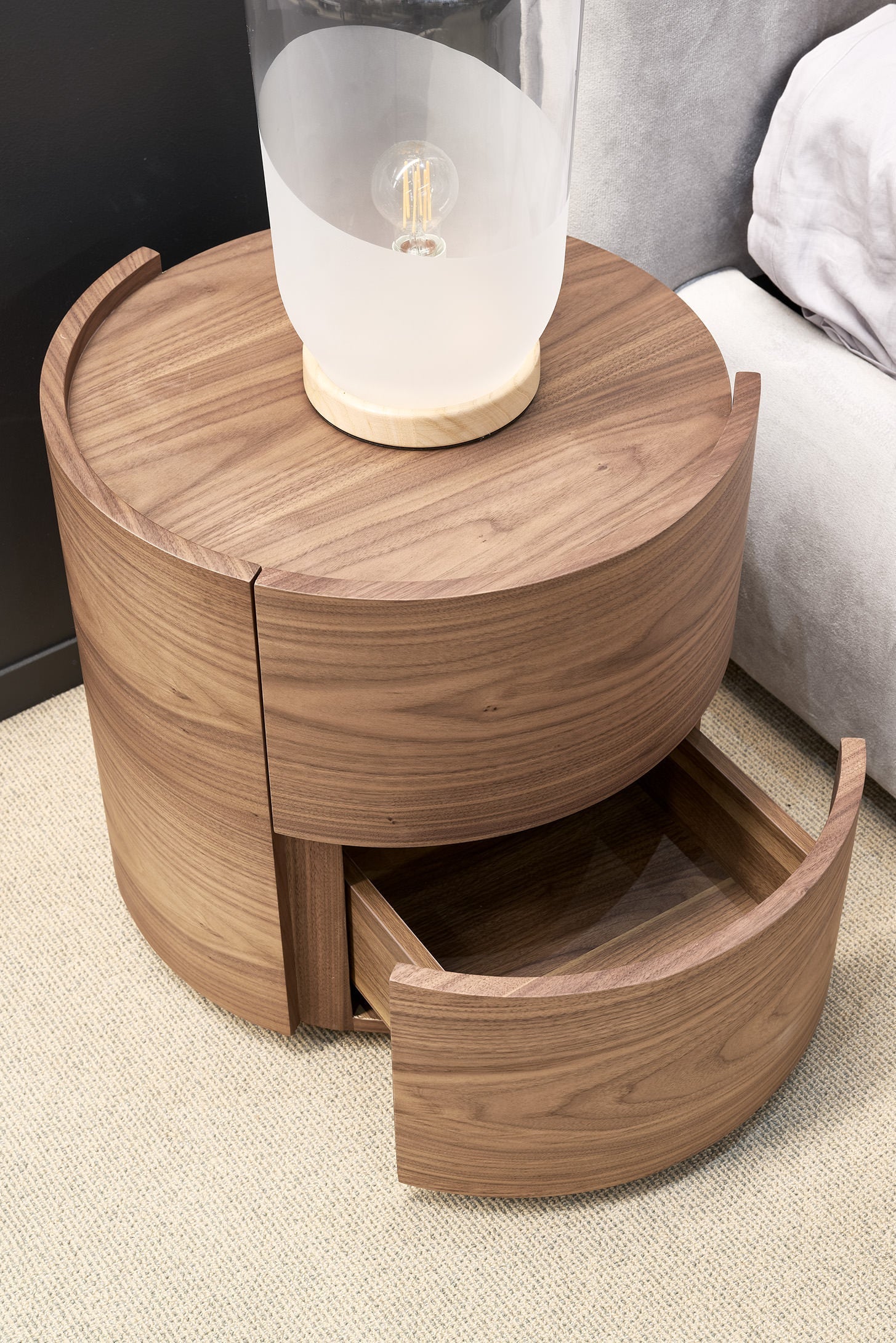 Tommy Franks Dexter Bedside Table - Walnut - Pair