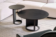 Tommy Franks Alban Side Table in Matte Black   Nicholas John Interiors
