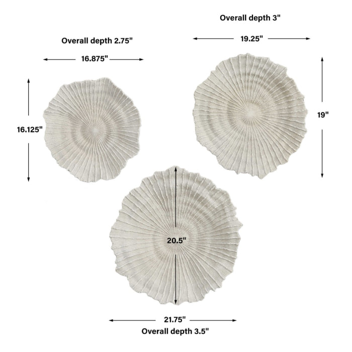 Uttermost Ocean Gems Coral Wall Decor - Set of 3