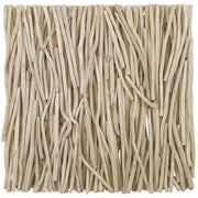 Gathered Teak Square Bleached Wood Wall Decor
