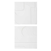 Contours White Wall Décor, Set of 2