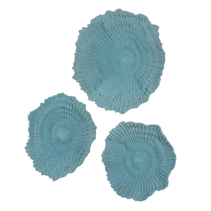 Uttermost Ocean Gems Wall Decor in Blue - Set of 3