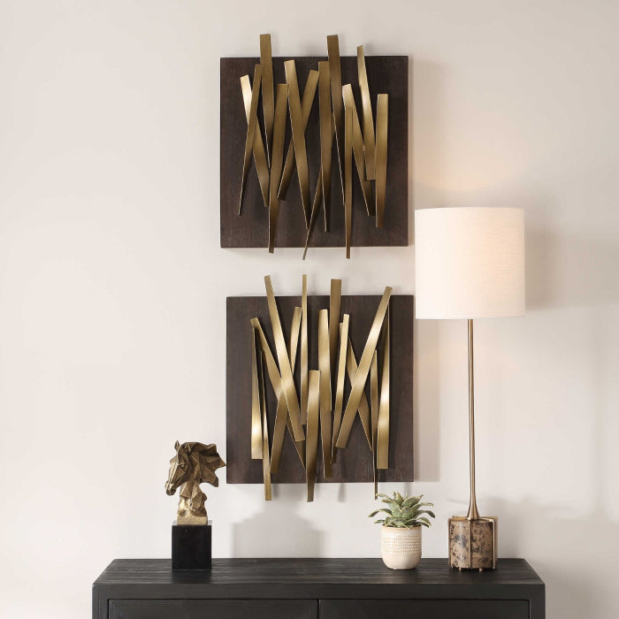 Uttermost Crosshatch Metal Wall Decor Set of 2