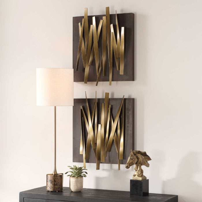 Uttermost Crosshatch Metal Wall Decor Set of 2