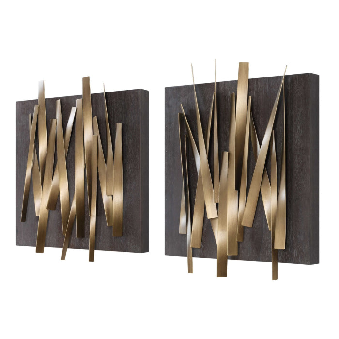 Uttermost Crosshatch Metal Wall Decor Set of 2