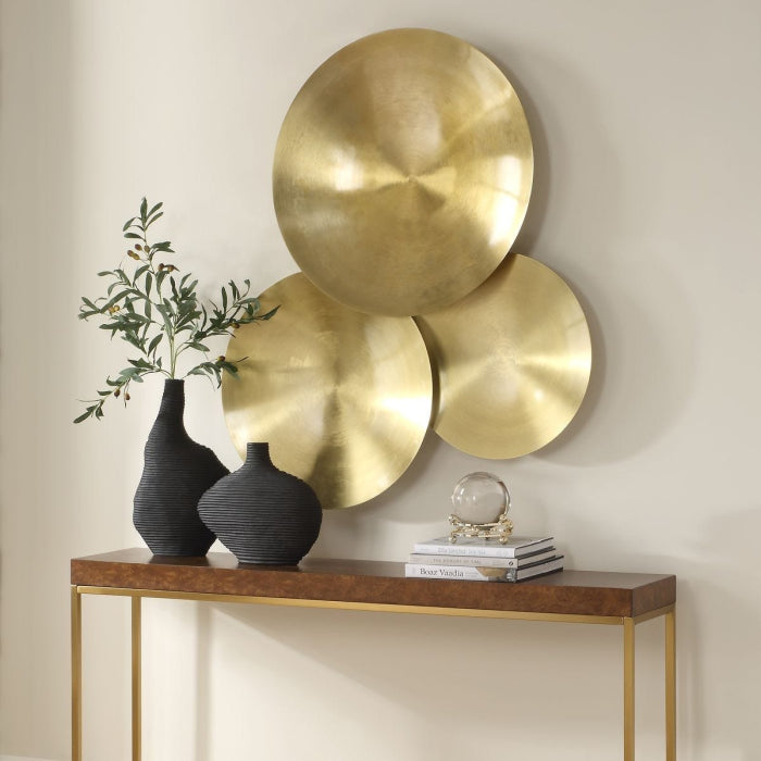 Uttermost Cymbalic Round Brass Wall Art Set of 3