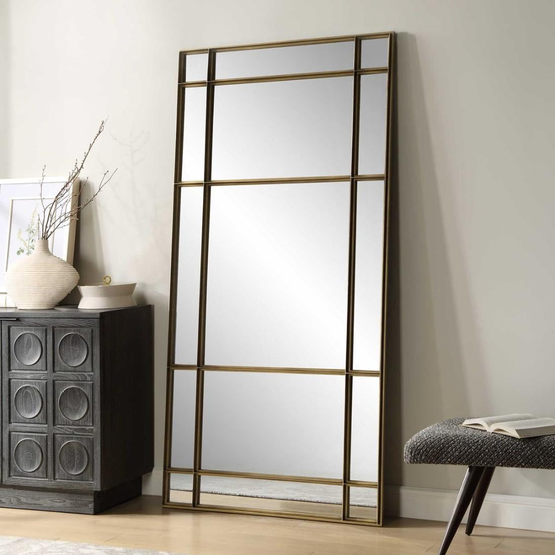 Uttermost Spurgeon Gold Window Mirror