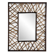 Teak Maze Rectangle Mirror
