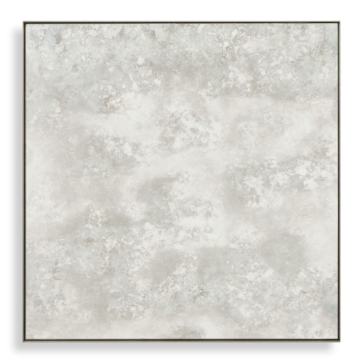 Fredric Square Mirror in Antiqued Silver