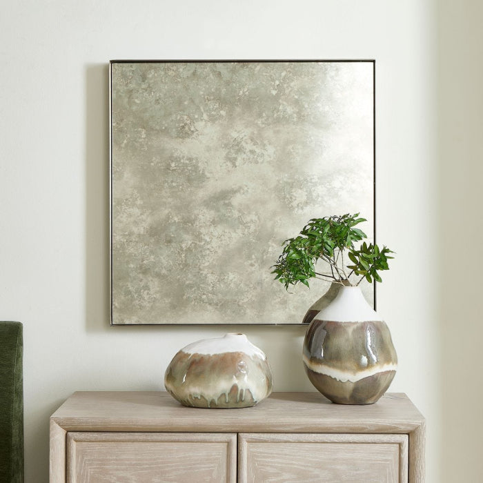 Uttermost Fredric Square Mirror in Antiqued Silver