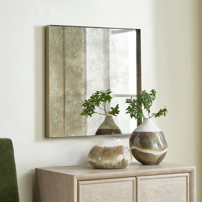 Uttermost Fredric Square Mirror in Antiqued Silver