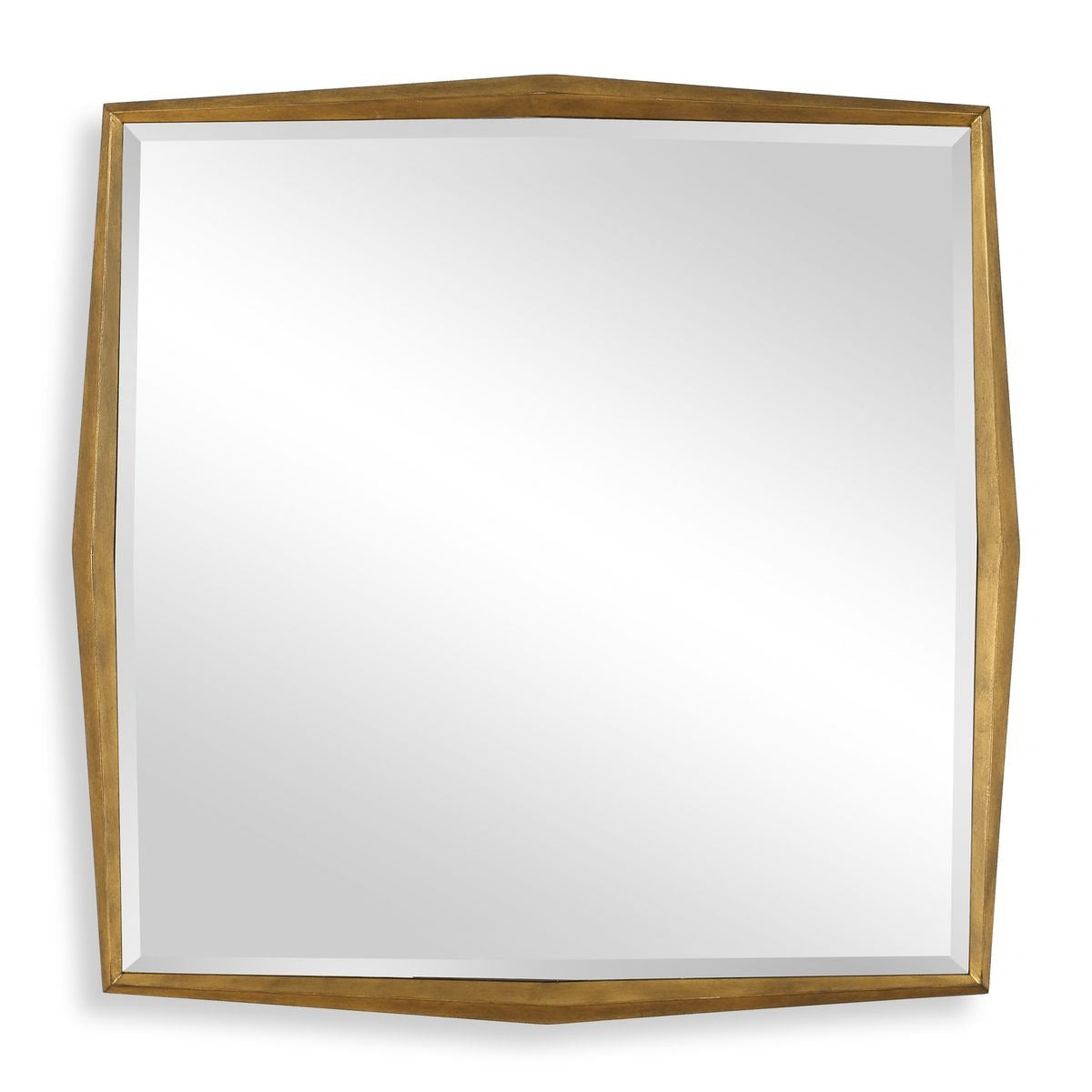 On Point Square Mirror in Gold