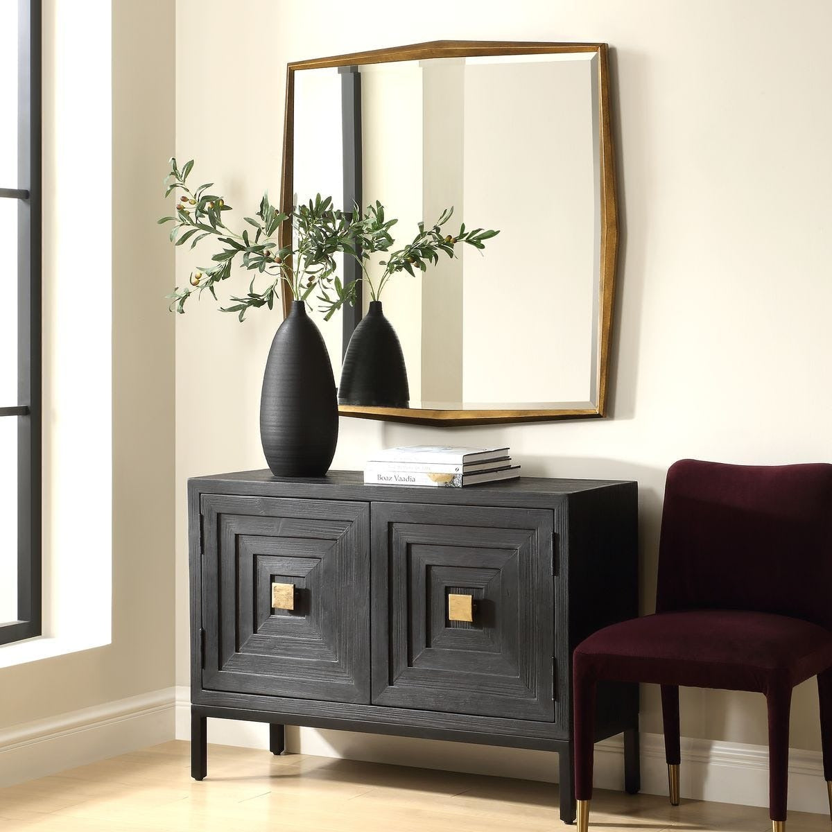 Uttermost On Point Square Mirror in Gold
