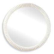 Akiko White Round Mirror