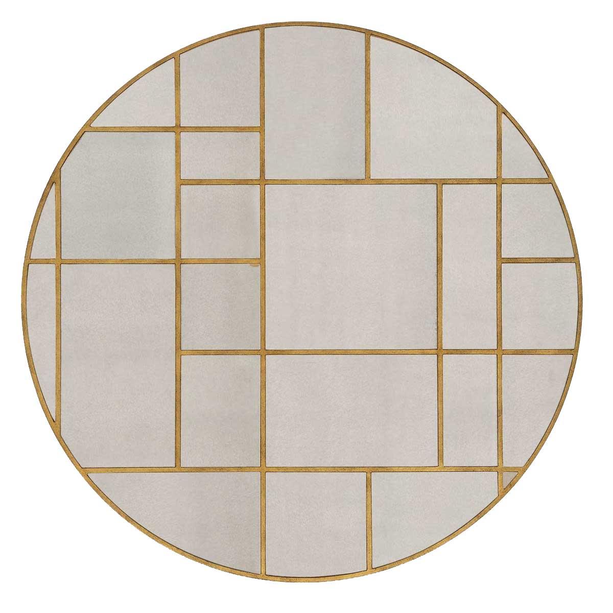 Geometric Round Mirror