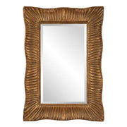 Emerson Scalloped Antique Gold Mirror