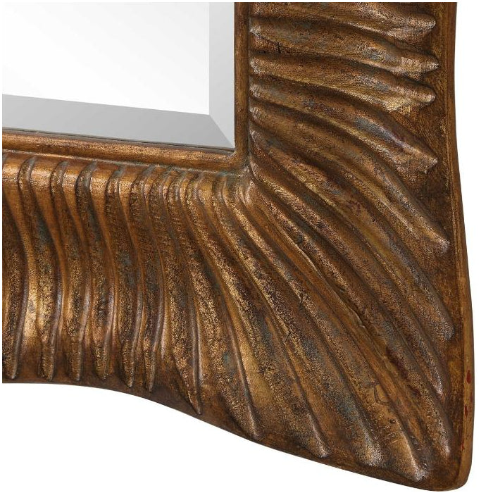 Uttermost Emerson Scalloped Antique Gold Mirror