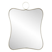 Talia Curved Rectangular Mirror in Brass