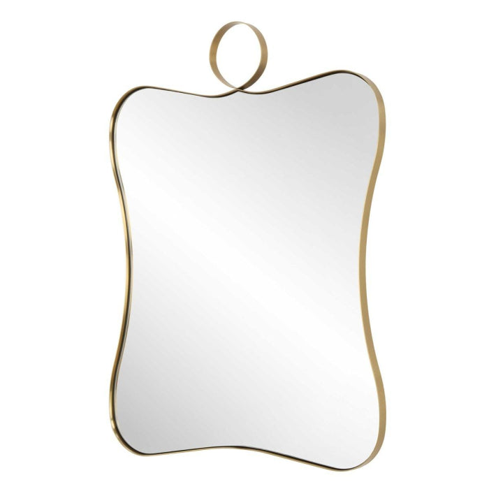 Uttermost Talia Curved Rectangular Mirror in Brass