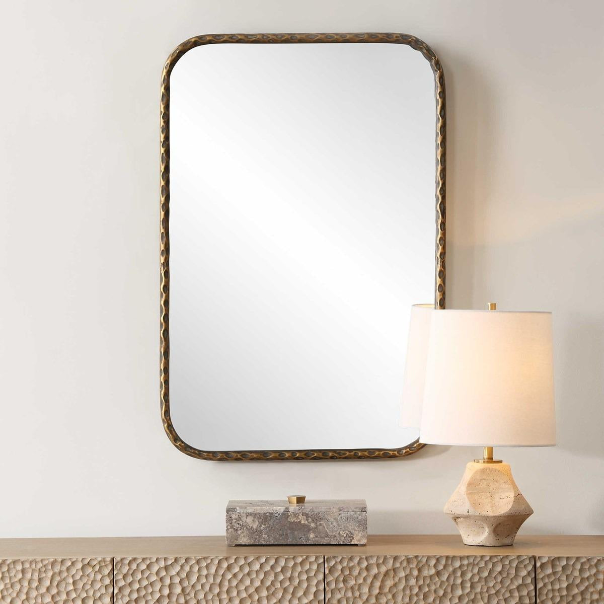 Uttermost A Little Knotty Rectangular Mirror in Bronze