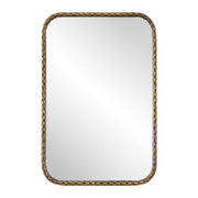 A Little Knotty Rectangular Mirror in Bronze