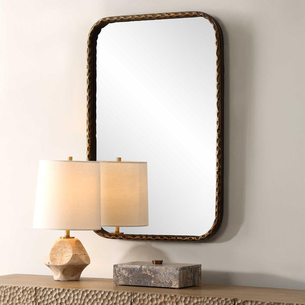 Uttermost A Little Knotty Rectangular Mirror in Bronze