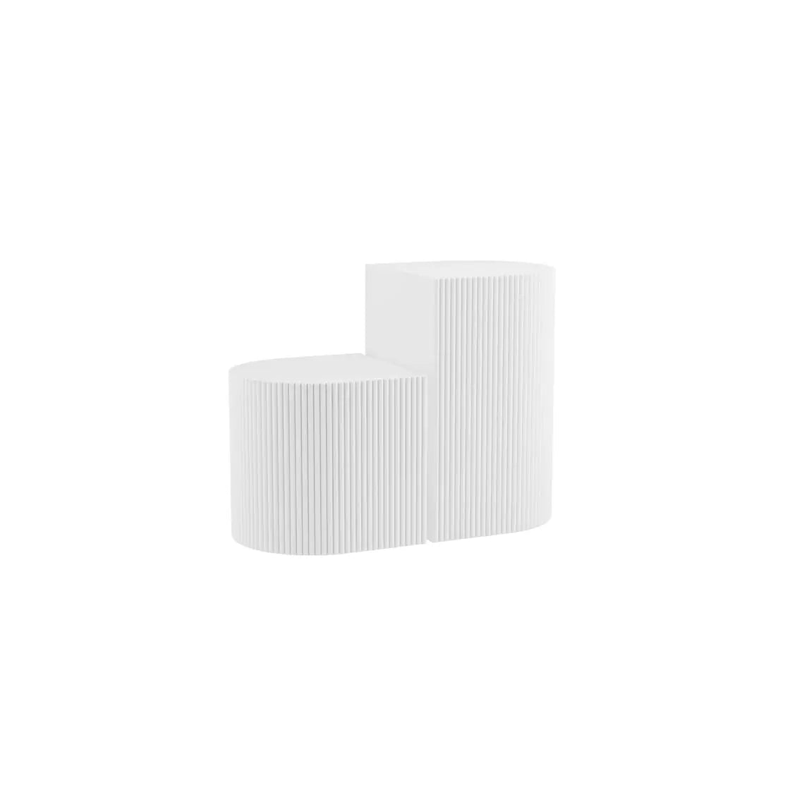 Ashford & Grey Reed Side Tables in White  Nicholas John Interiors