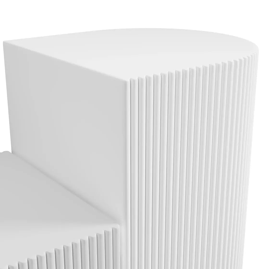 Ashford & Grey Reed Side Tables in White  Nicholas John Interiors
