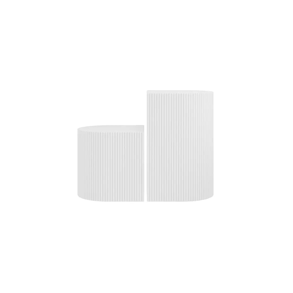 Ashford & Grey Reed Side Tables in White  Nicholas John Interiors