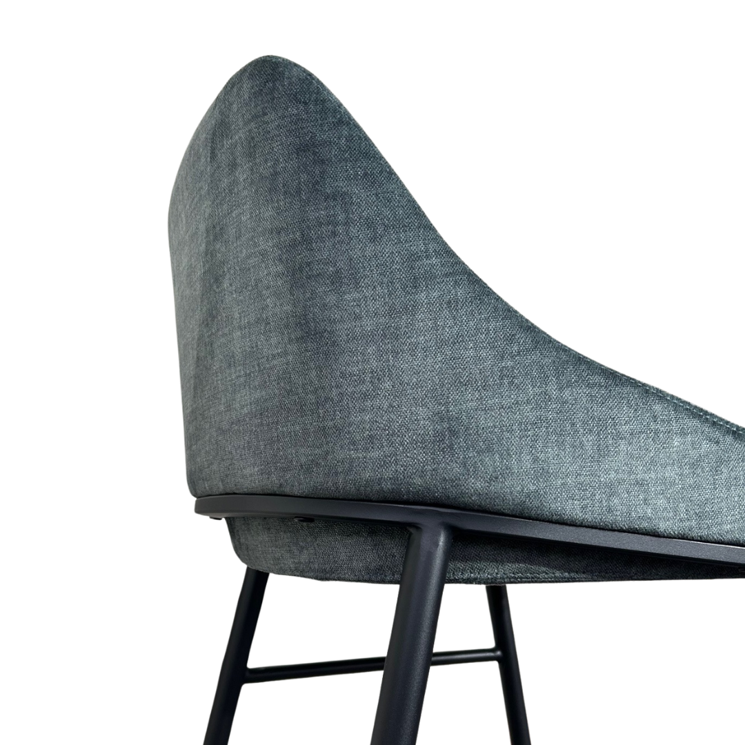Tommy Franks Vai Barstool - Bella Velour Pacific   Nicholas John Interiors