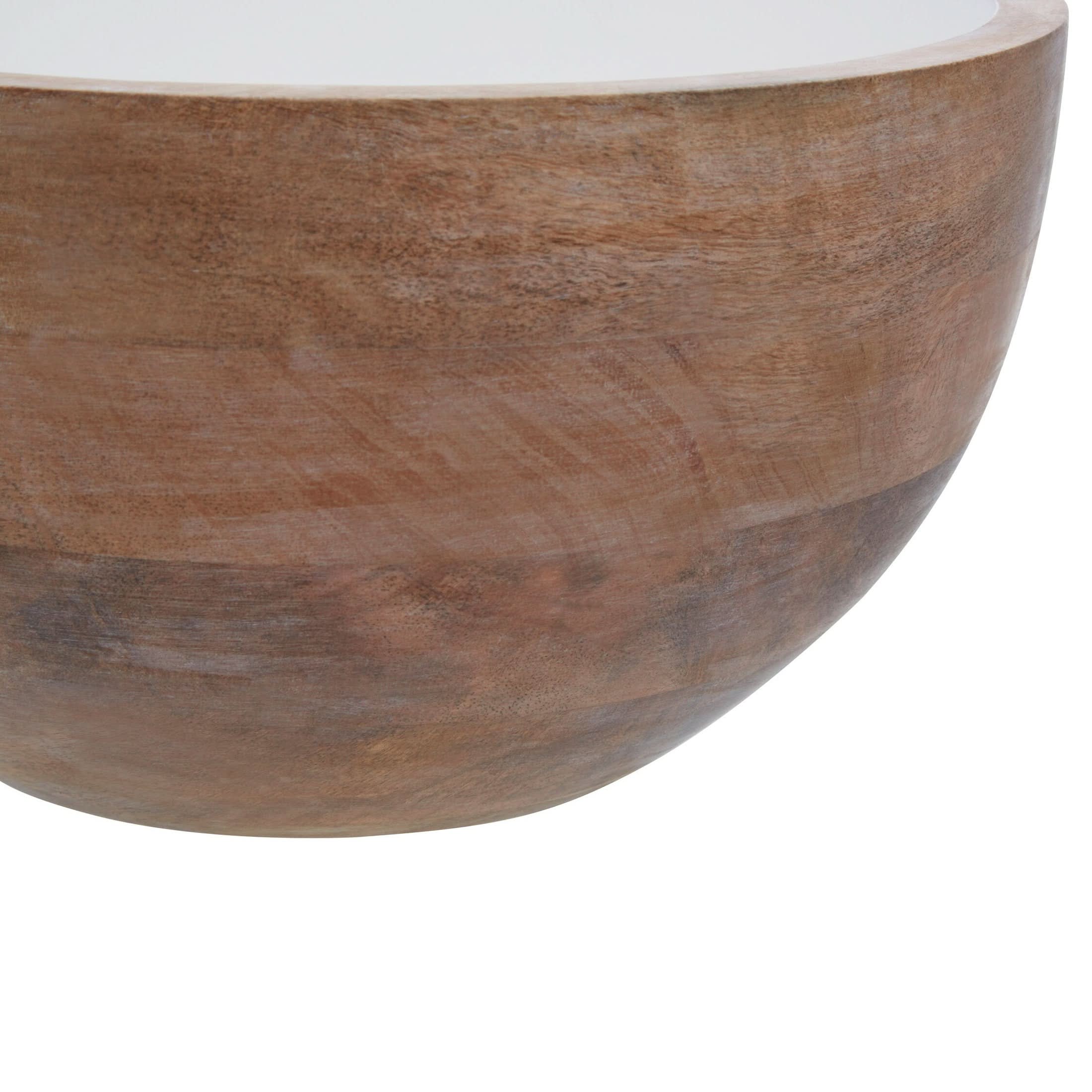 Kara Mango Wood Round Serving Bowl   Nicholas John Interiors