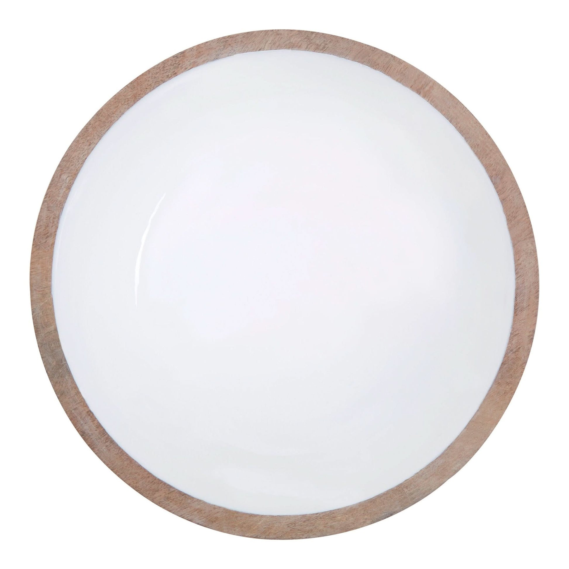 Kara Mango Wood Round Serving Bowl   Nicholas John Interiors