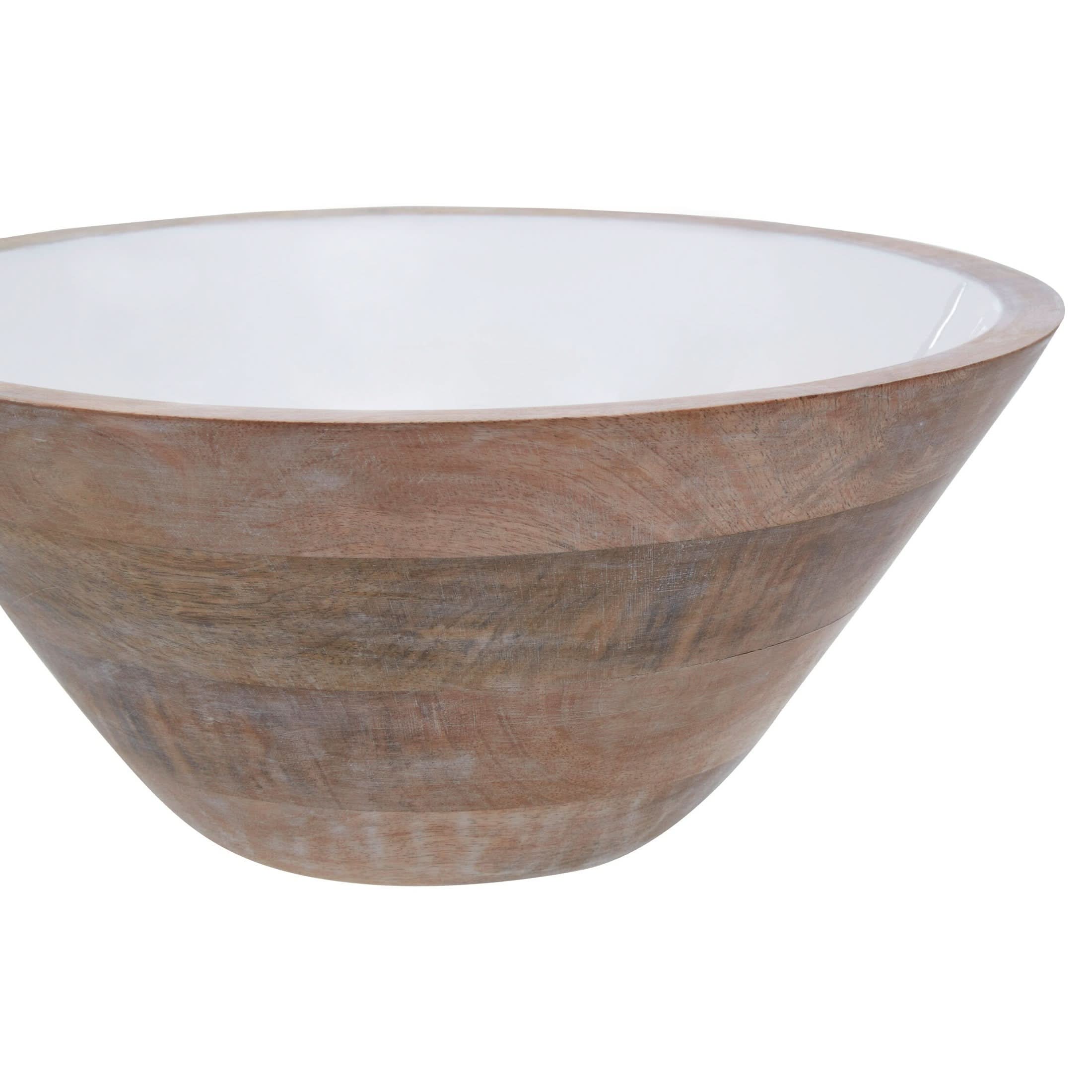 Kara Mango Wood Medium Tapered Bowl   Nicholas John Interiors