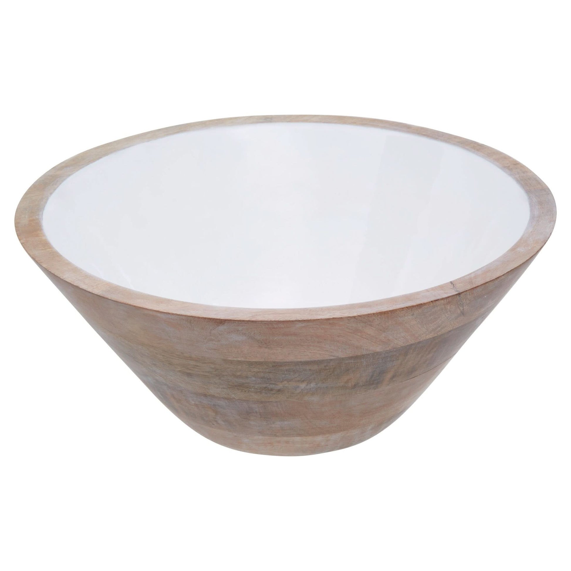 Kara Mango Wood Medium Tapered Bowl   Nicholas John Interiors