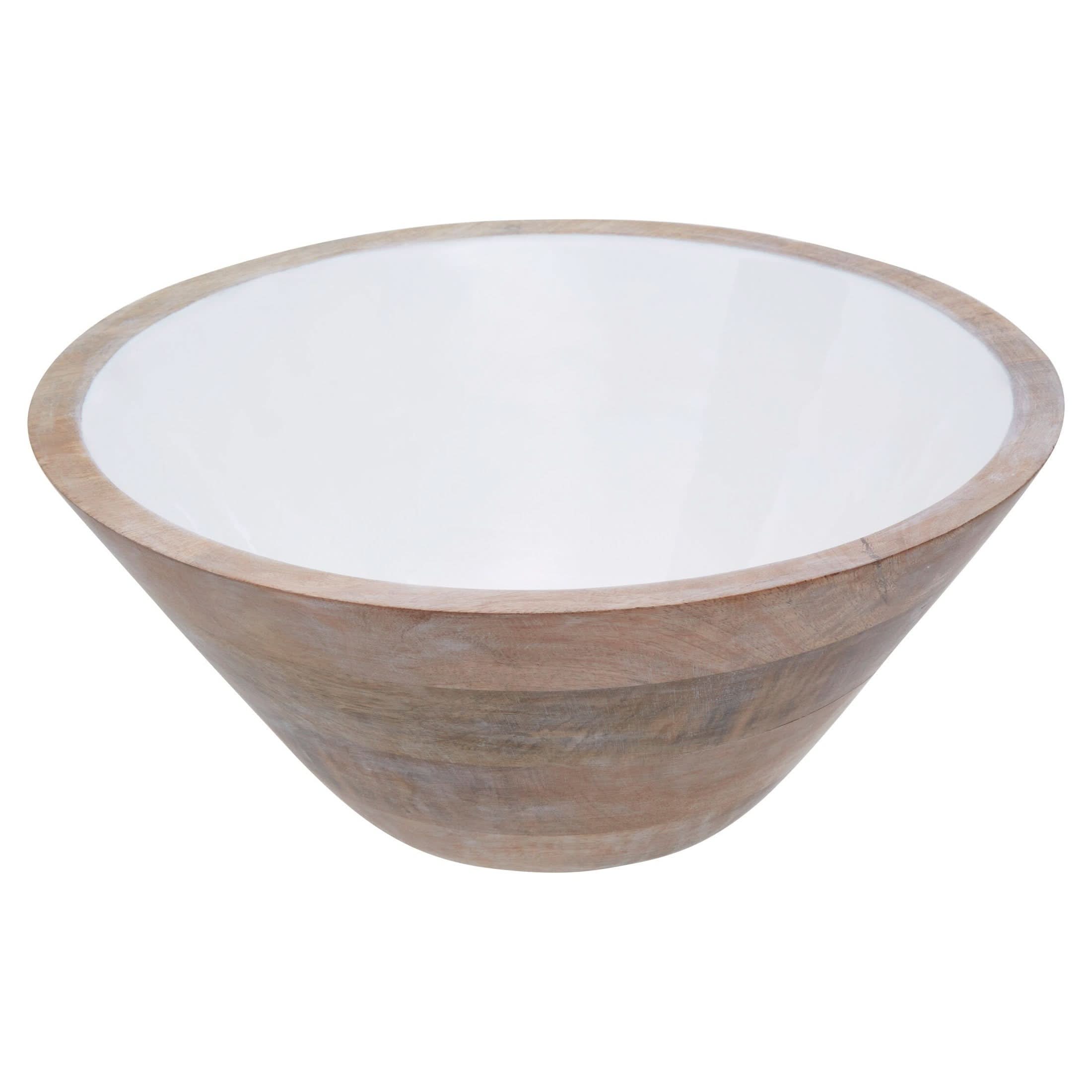 Kara Mango Wood Medium Tapered Bowl   Nicholas John Interiors