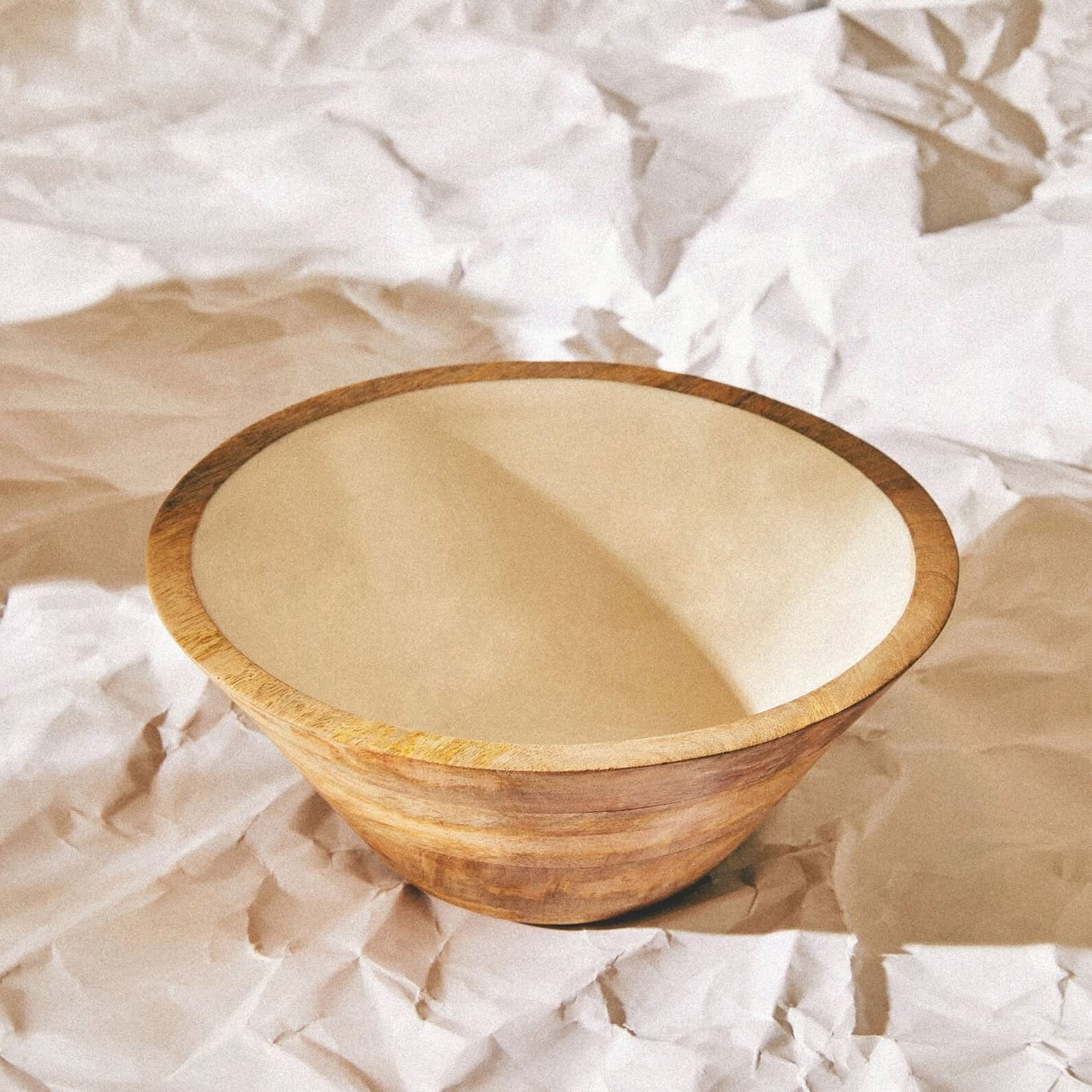 Kara Mango Wood Medium Tapered Bowl   Nicholas John Interiors