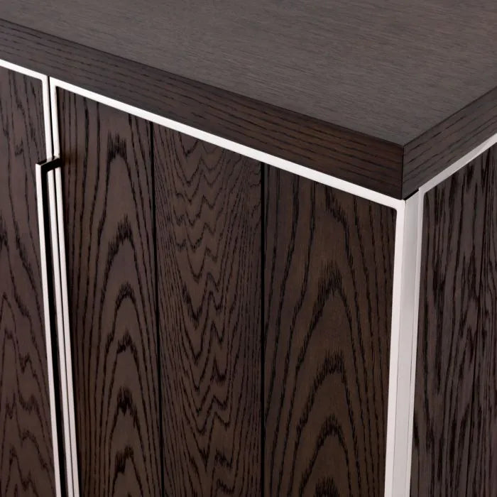 Eichholtz Renzo 4 Door Dresser in Mocha Crown Oak Veneer - CLEARANCE - BRAND NEW BOXED