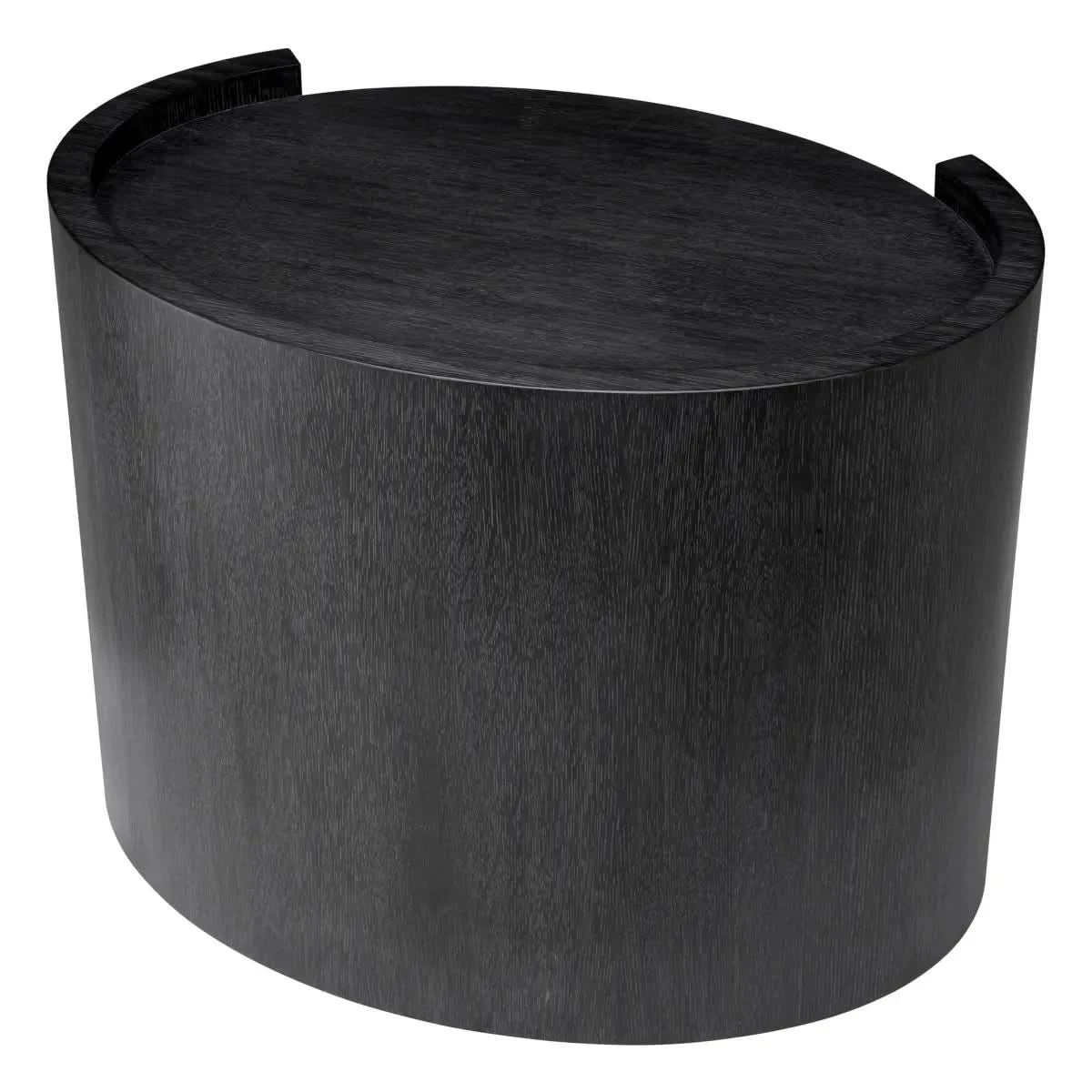 Eichholtz Rosemberg Bedside Table in Charcoal Grey Oak Veneer - CLEARANCE - BRAND NEW BOXED   Nicholas John Interiors